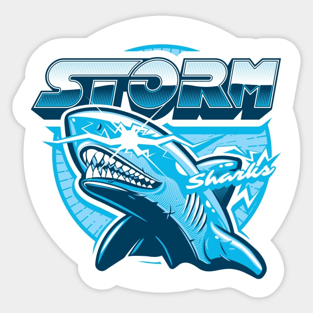 Team Storm Sharks Sticker by Mattgyver